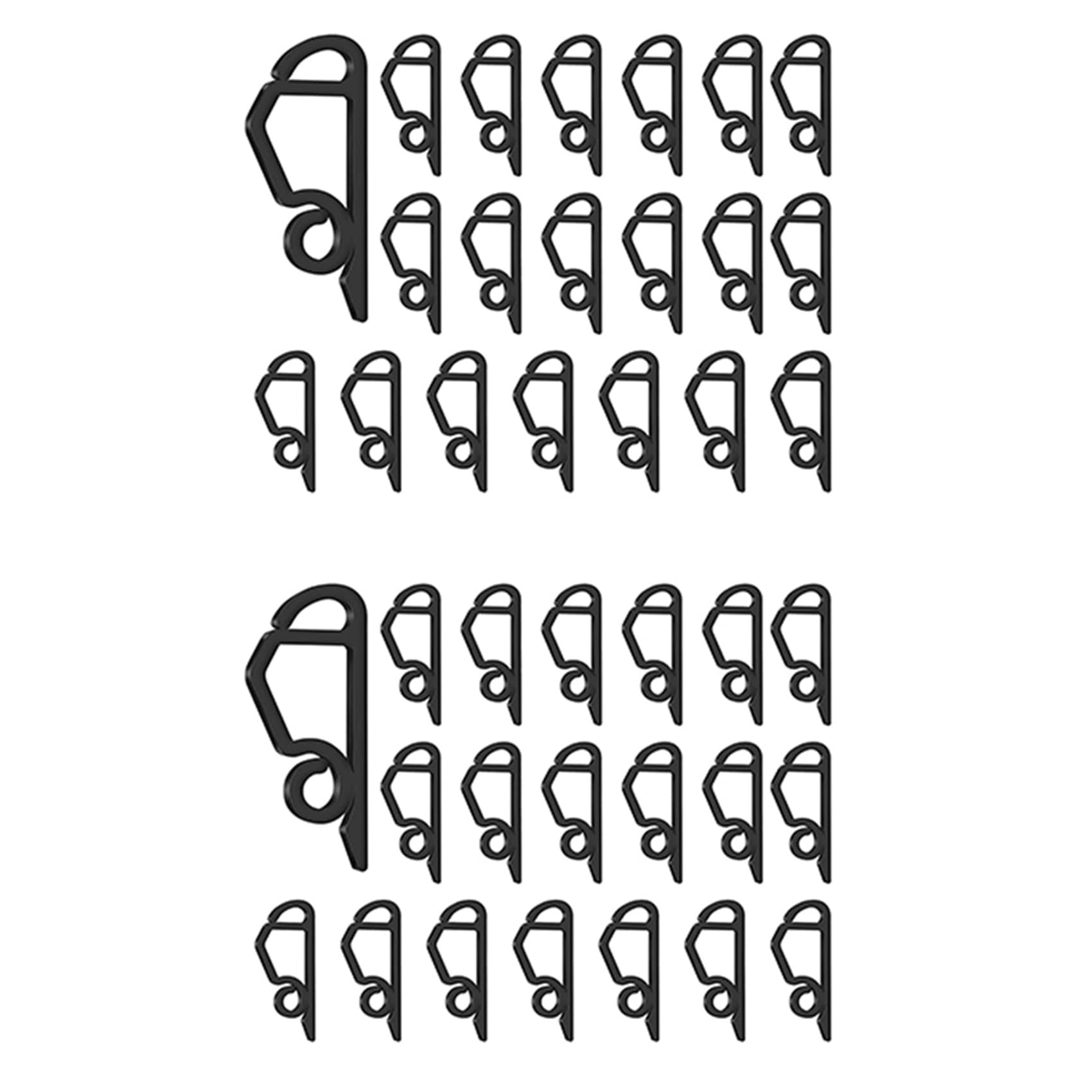 Vjsujehgy 240X Mini Gutter Hooks Christmas Light Clips Light Hanging Clips for Party Christmas Decorations String Lights Black