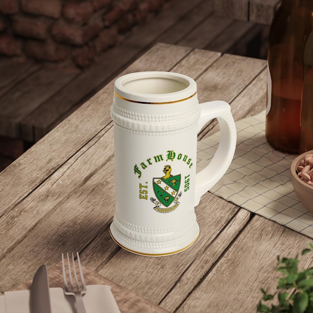 Greekgear Farmhouse Collectors Crest & Year Ceramic Stein Tankard