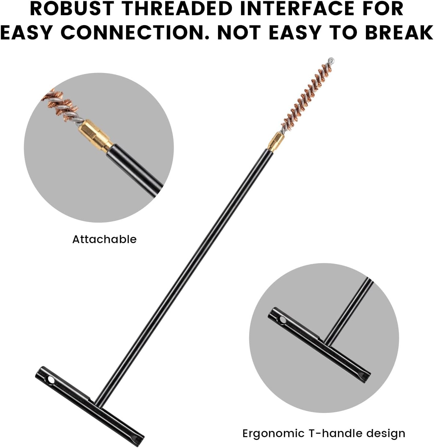 Gun Cleaning Kit with Brushes, Cotton Swabs & Cleaning Patches | Includes Gun Brushes, Cleaning Patches & Cotton Swabs for Rifles, Pistols, Shotguns and Hard-to-Reach Areas