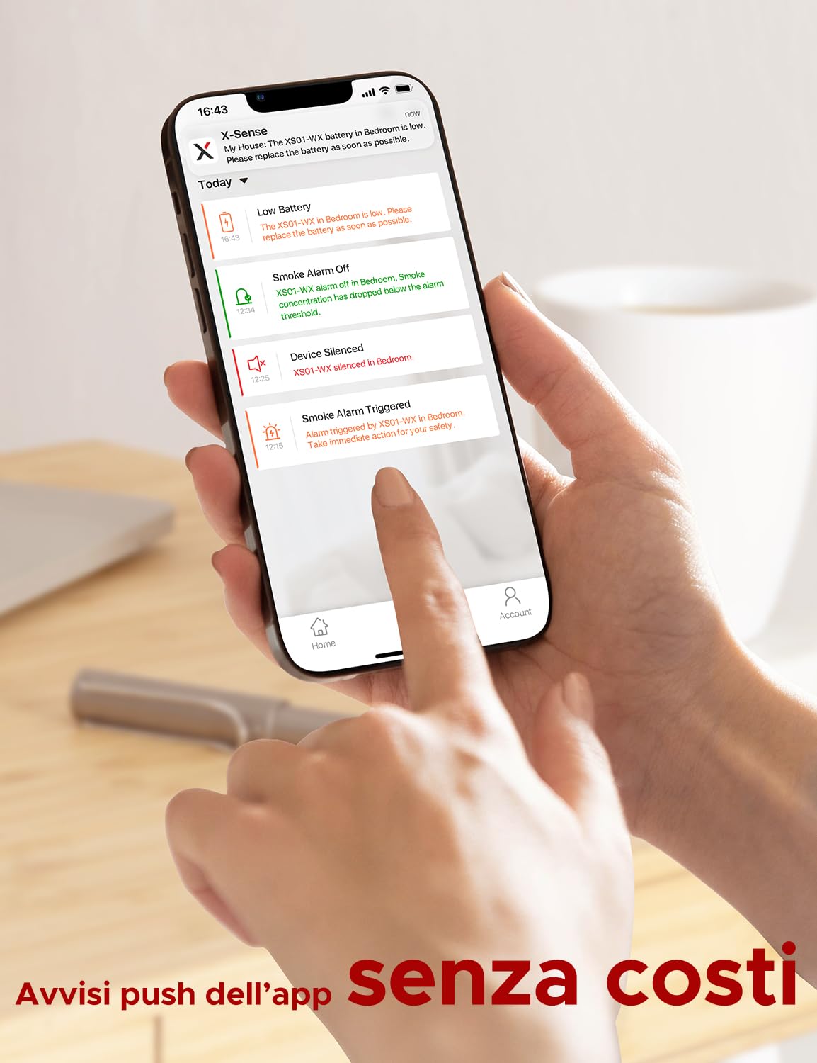 X-Sense Rilevatore di Fumo e Allarme con Wi-Fi Integrato, Gestibile Tramite l'App X-Sense, Sensore Fotoelettrico e Batteria Sostituibile, Conforme a EN 14604, XS01-WX, Confezione da 3