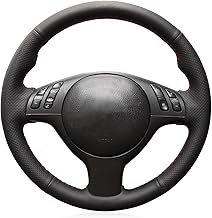 Mewant Individual Hand Sewn, Genuine Leather Car Steering Wheel Cover