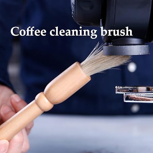 Miniatura 6 de Wooden Manual Coffee Grinder Vintage Style Hand Coffee Mill Burr Coffee Grinder with Ceramic Hand Crank,Wooden Manual Coffee Grinder Cleaning Brush