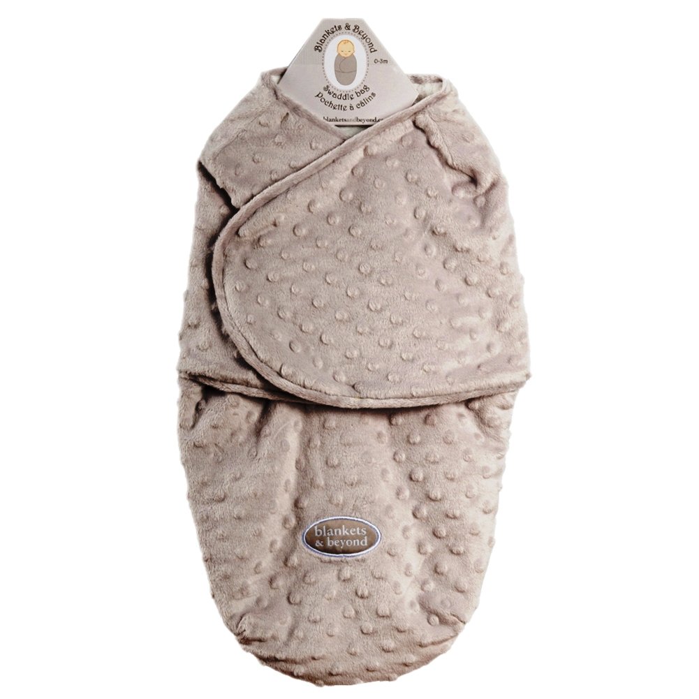 Baby Plush Dot Swaddle Bag For 03 Months By Blankets And Beyond Gray