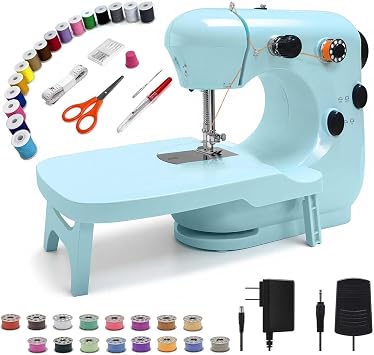 301FRJ Sewing Machine Kits for Home & School | Beginner-Friendly 2-Speed Mini Machine for DIY Crafts, Household Repairs & Fun Skill-Building with Kids & Adults