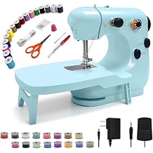 301FRJ Sewing Machine Kits for Home & School | Beginner-Friendly 2-Speed Mini Machine for DIY Crafts, Household Repairs & Fun Skill-Building with Kids & Adults