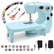 301FRJ Sewing Machine Kits for Home & School | Beginner-Friendly 2-Speed Mini Machine for DIY Crafts, Household Repairs & Fun Skill-Building with Kids & Adults