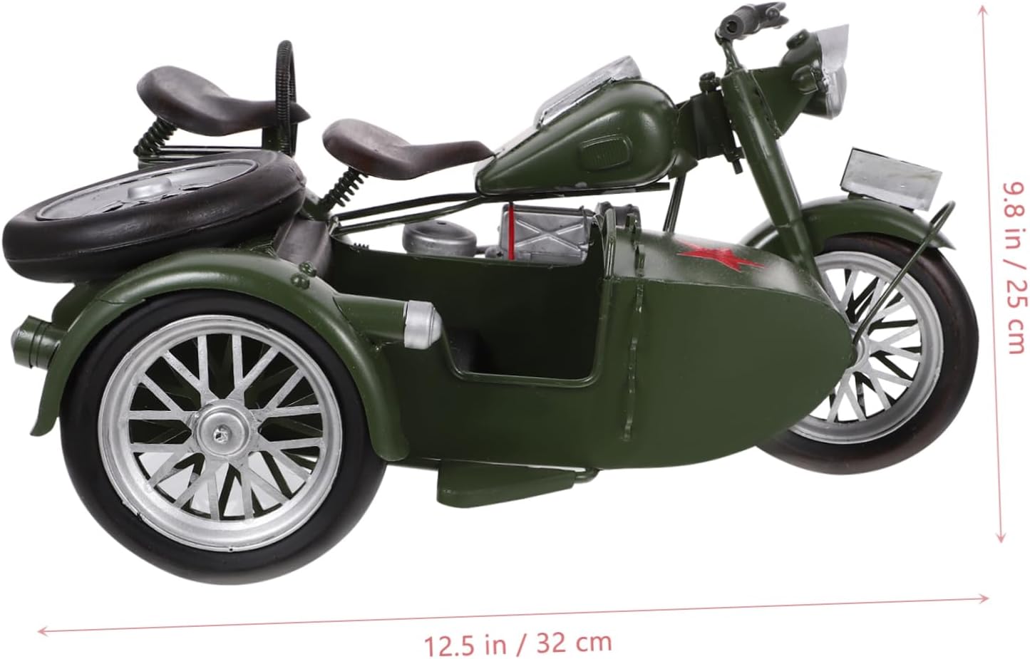 PRETYZOOM Vintage Tricycle Iron Car Model Classic Motorbike Toy Decor Retro Decorative Ornament
