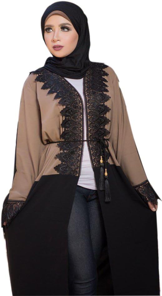 Muslim Women's Dress Pure Egyptian Crepe Abaya Set Islamic (knooz)