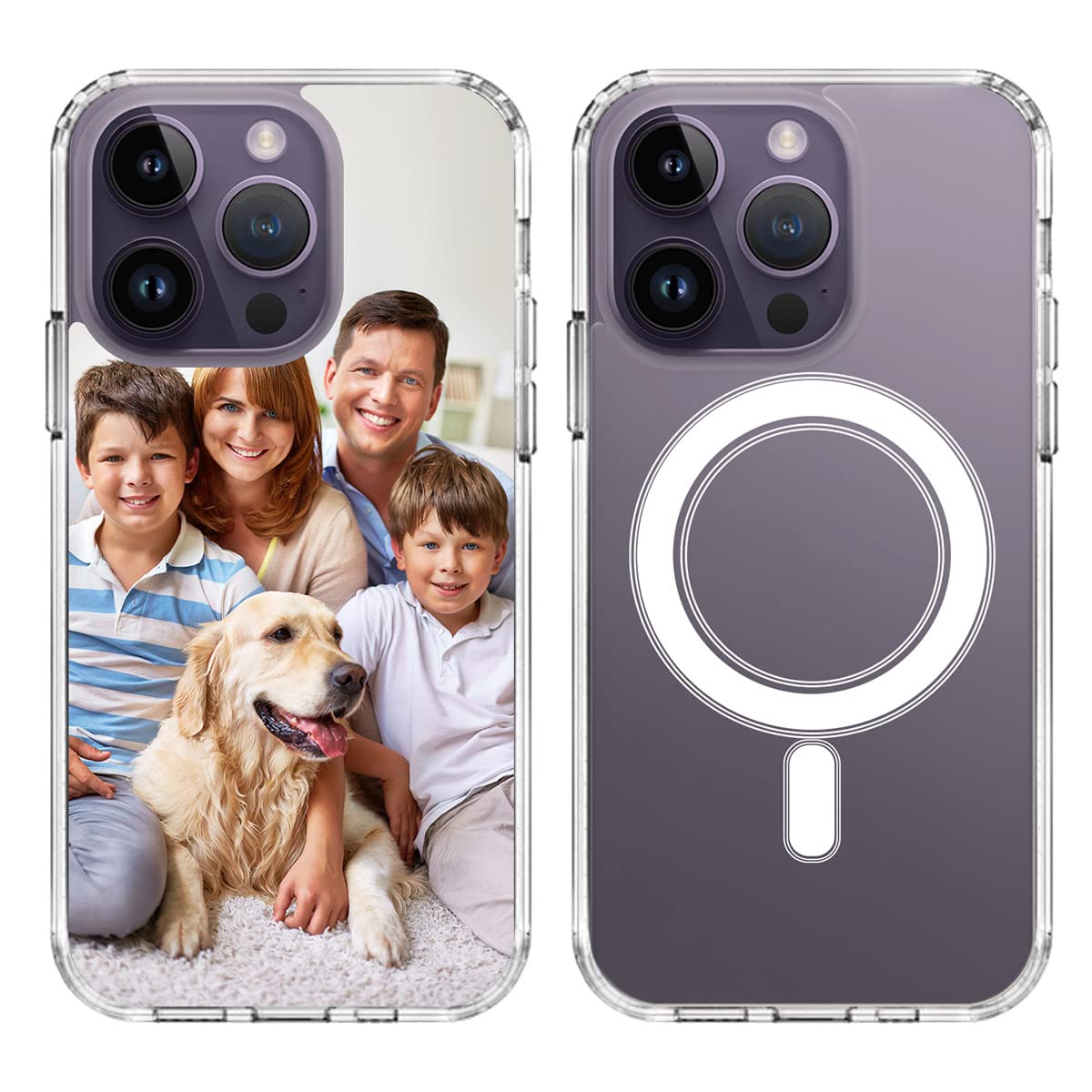 Styletify Custom Phone Cases for iPhone 14 Pro Compatible with Magsafe,Personalized Picture Case Make Your Own Phone Case Customize with Photo Clear