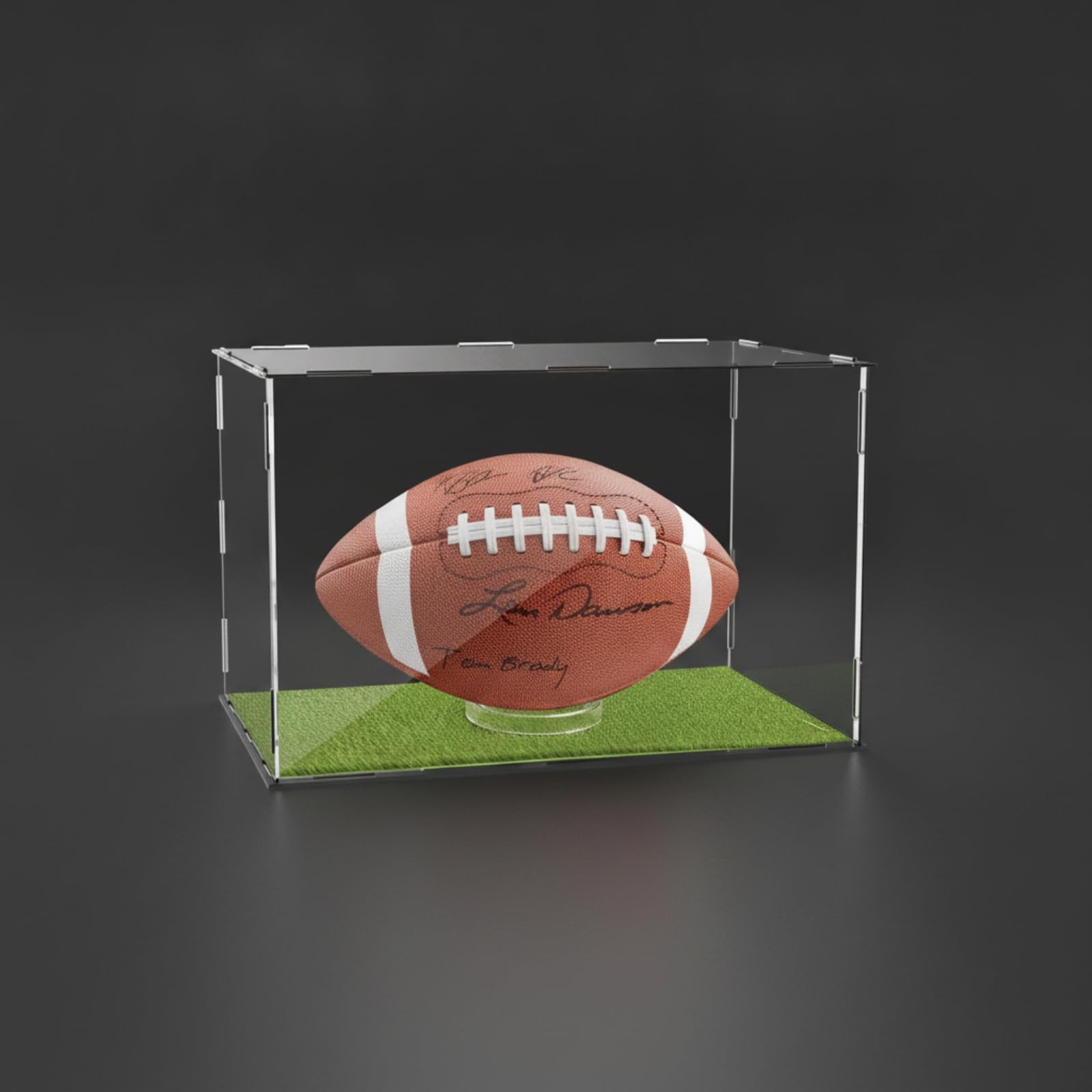 Contenitore Portaoggetti in Acrilico Scatola Teche Supporto Base Inserti Vetrina con Sintetica Funzione Esposizione Trasparente con Supporto per Mini Palla Adatto per Regalo, 30x20x20 Cm