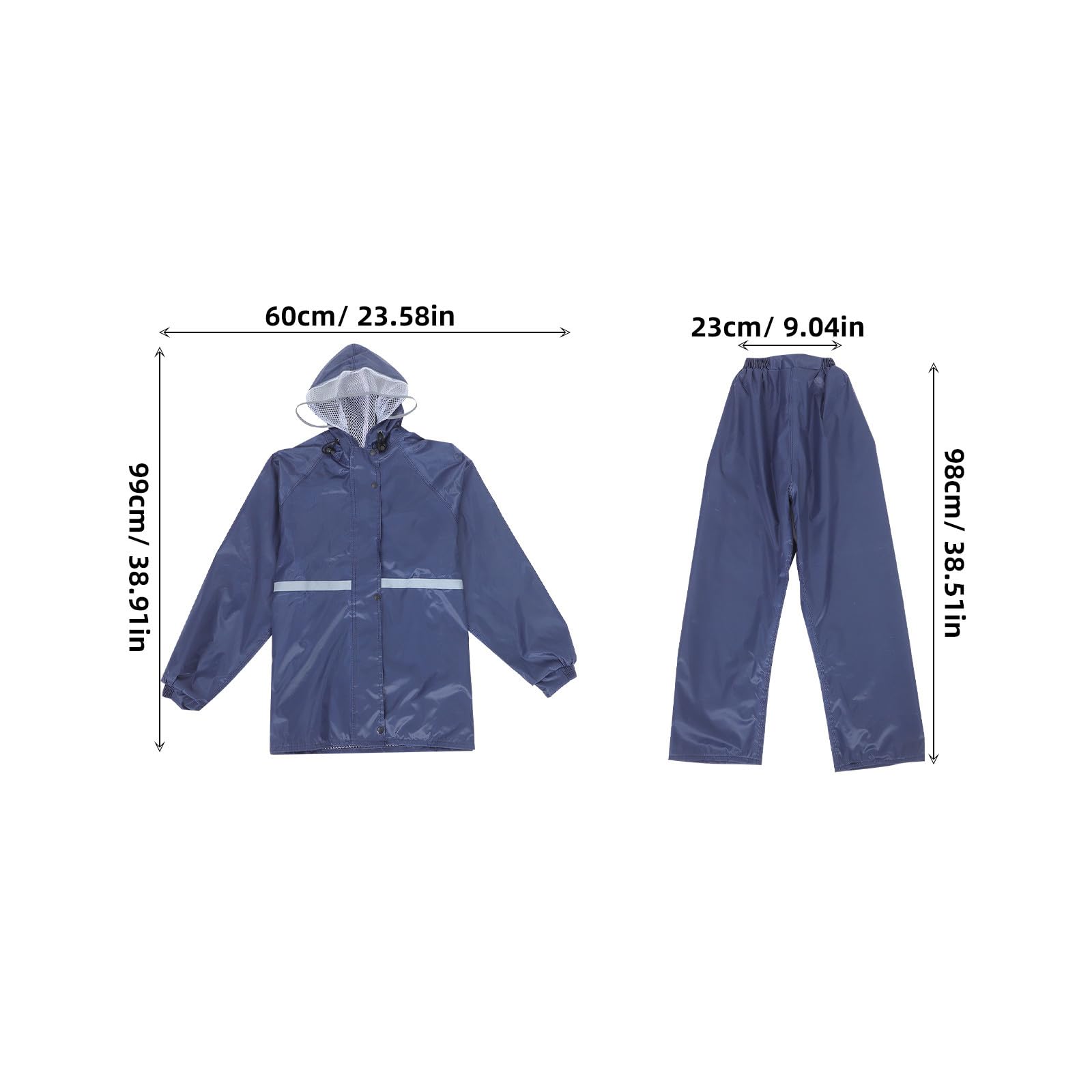 Conjunto Reflectante para Motocicleta y Bicicleta, Chaqueta y Pantalones de Lluvia de Doble Capa, Talla XL para Adultos, Resistente al Viento y Lluvia, Adecuado para Actividades