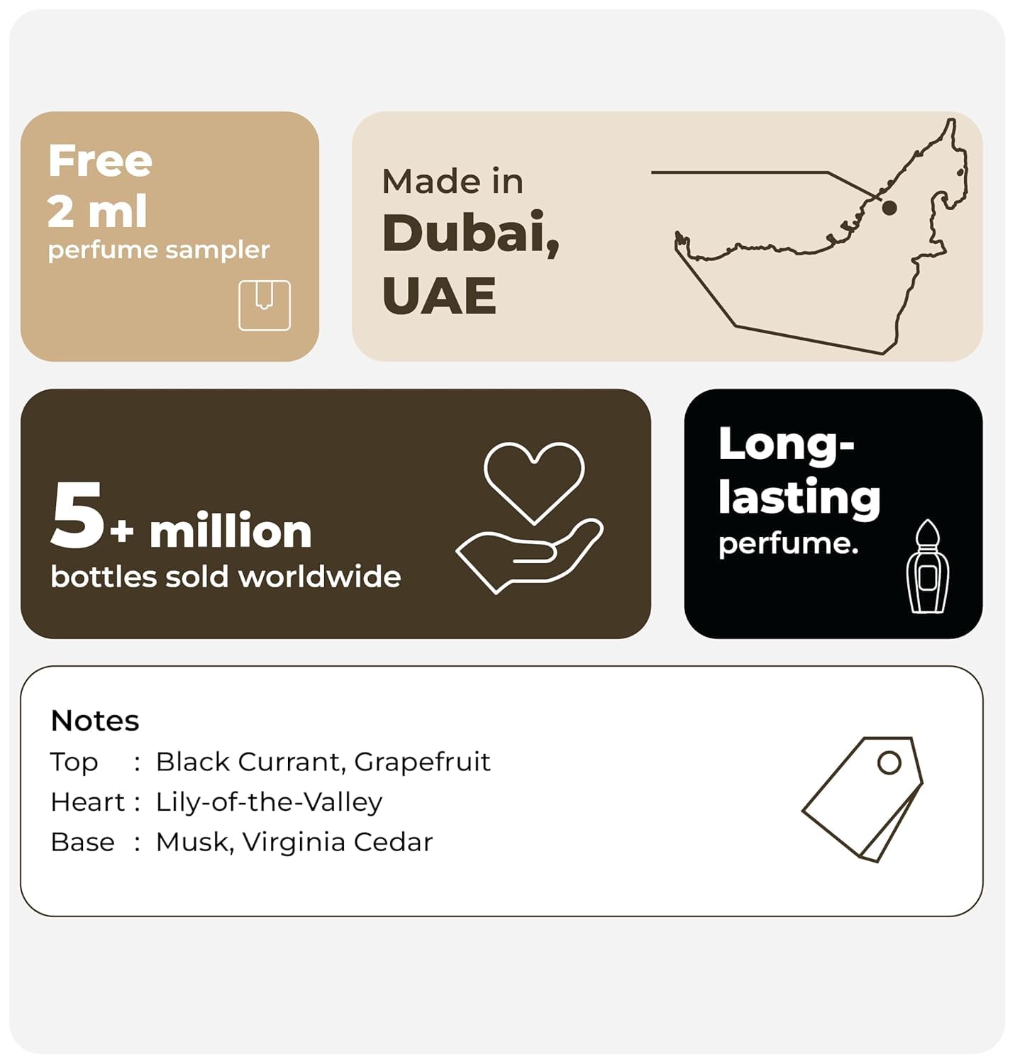 Dubai Heer Eau de Parfum 100ML - Floral Woody Musk Perfume for Unisex Long-Lasting Romantic Scent with Grapefruit, Cedar, Vegan, Paraben-Free Fragrance From France ⸻ - Image 6