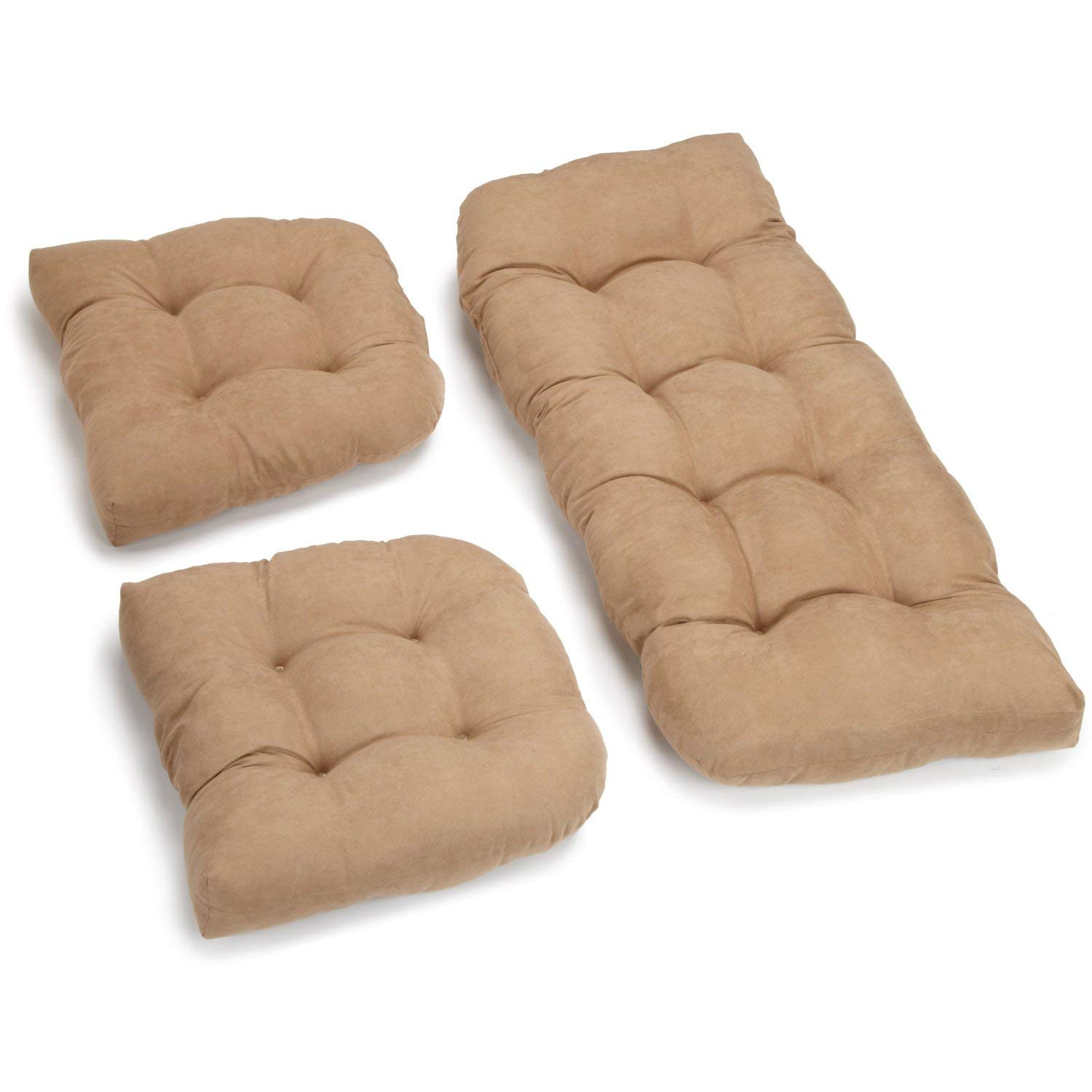 Blazing Needles, L.P. Microsuede Rounded Back Set Settee Cushions, 42