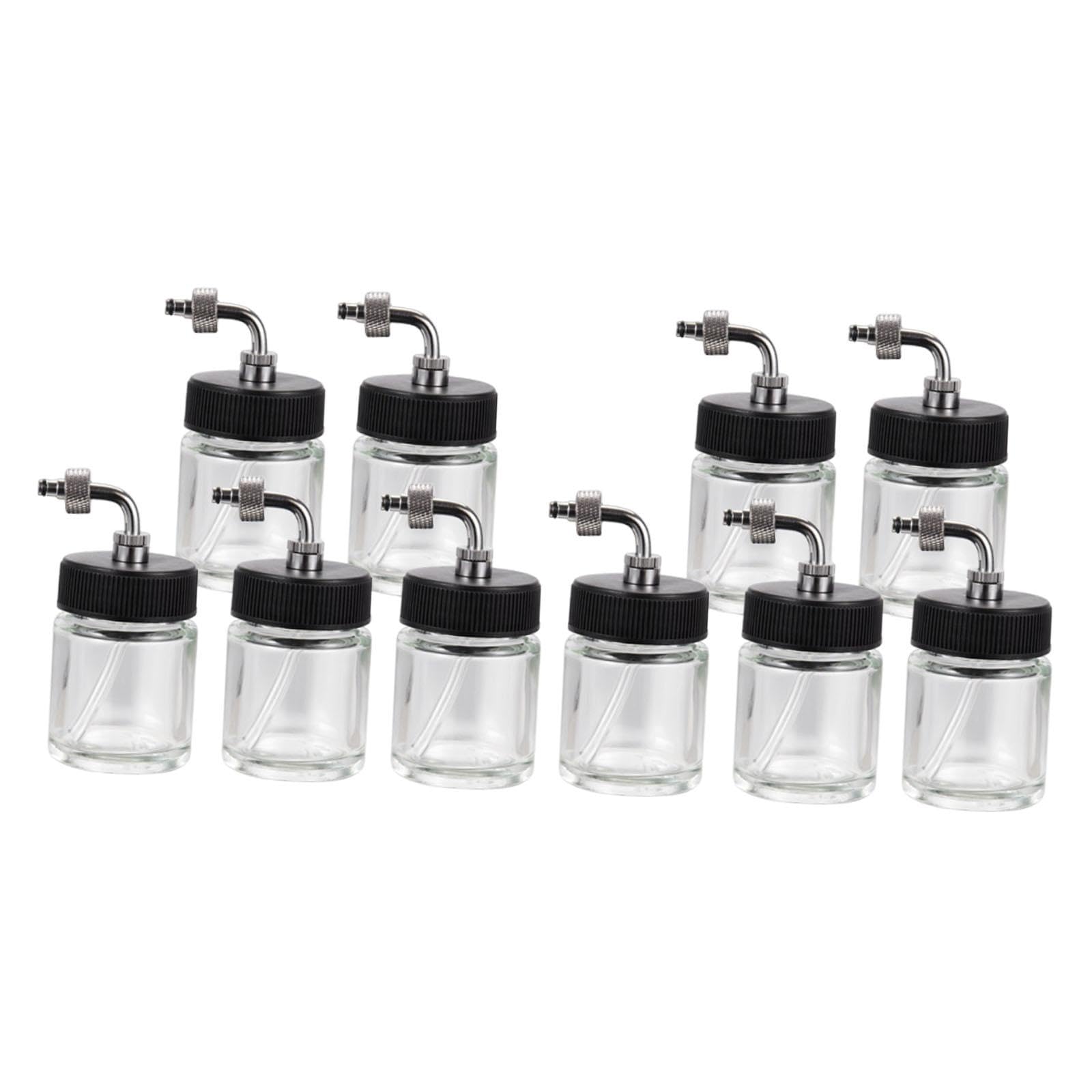Sharplace Lot de 10 flacons pour aérographe : outils de peinture durables, faciles à nettoyer et à utiliser. Accessoires robustes : pots de rangement vides pour, Style B