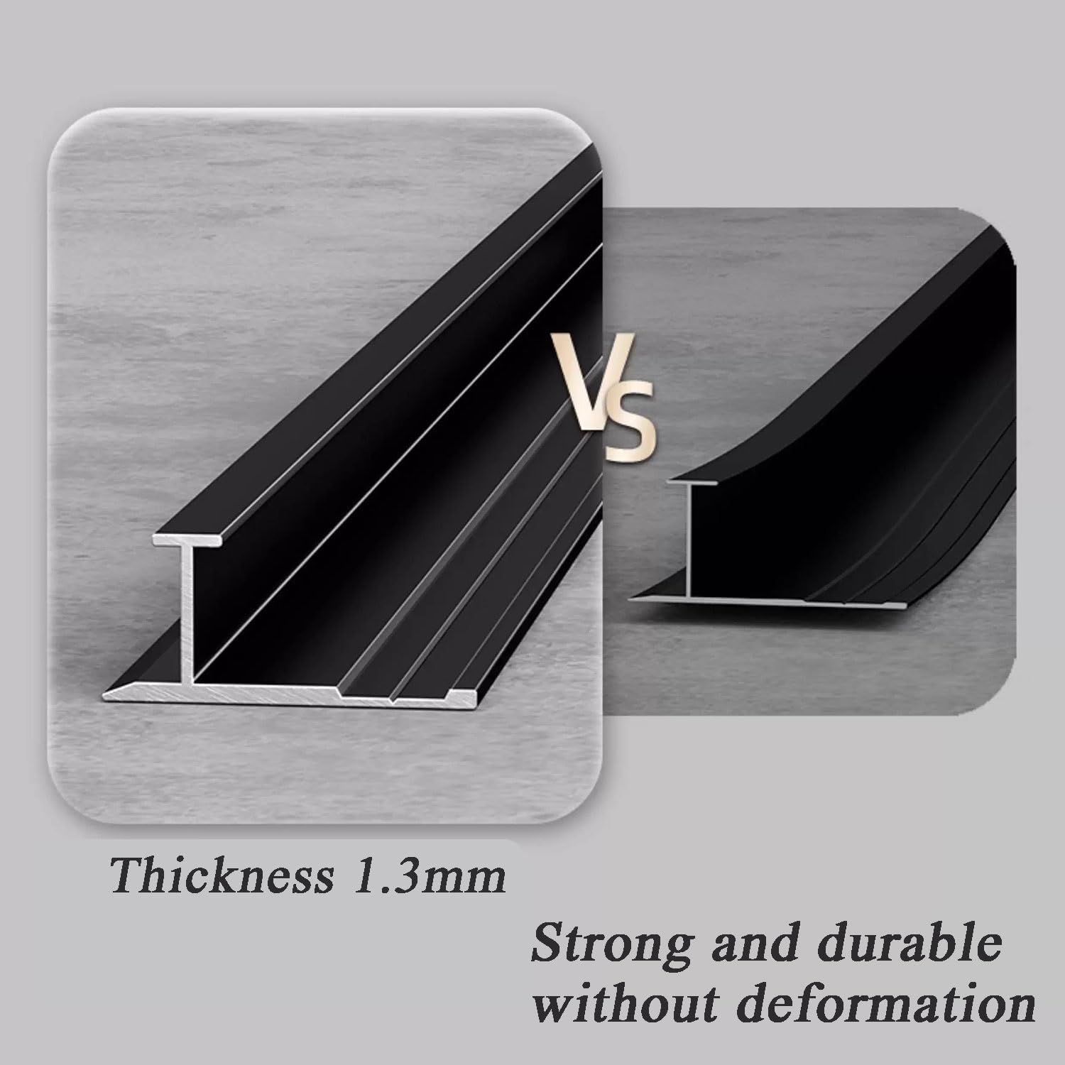 Aluminum Decorative Strip for Embedded Gap Wall Panel Edge Trim Metal Molding for Wall/Floor/Waistline Splice Trim(Gold,18.5mm L3m/9.8ft)