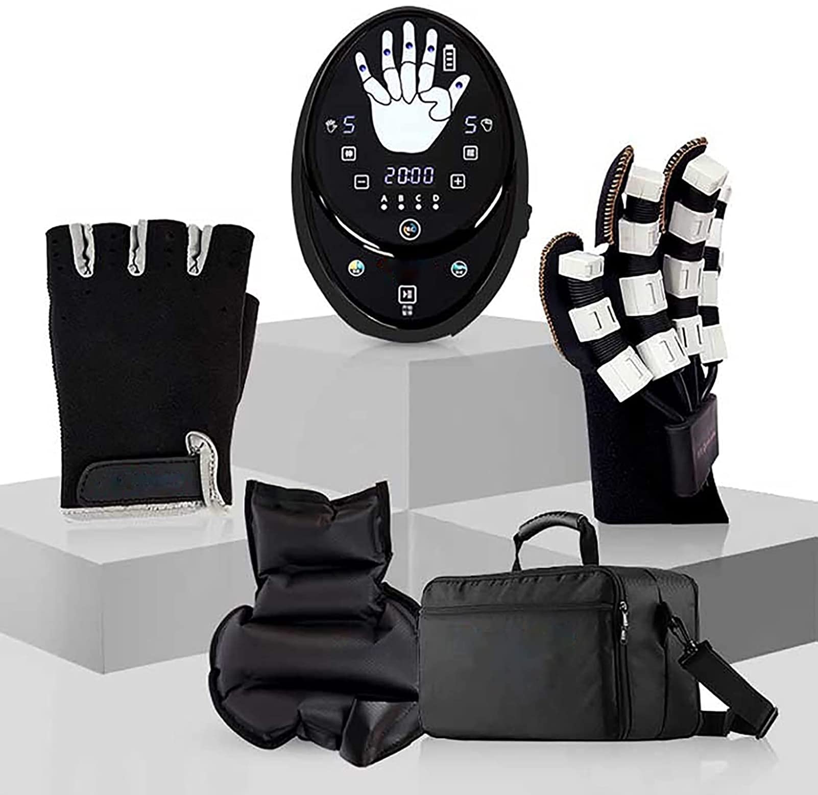 Dispositivo De Entrenamiento De Rehabilitación De Dedos, Guantes De Robot De Rehabilitación, para Entrenamiento De Dedos De Contractura De Flexión, Férula De Mano Funcional para Alivio a Largo Plazo