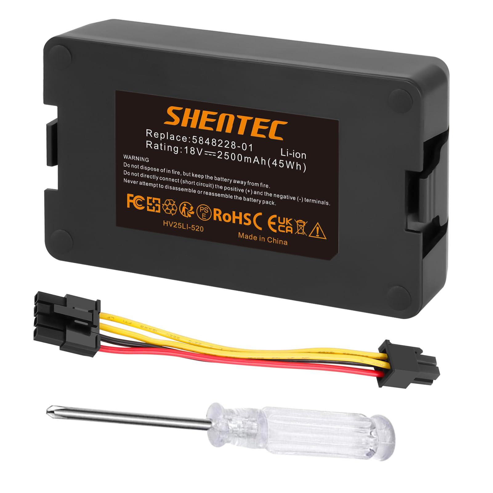 Shentec 18V Li-ion Ersatzakku Husqvarna Automower Akku 115H, Automower 305 2020, Automower 310 2020, Automower 520 2021, Automower 520 2022, Automower Limited Edition 2020, Garden Rasenroboter-Akku