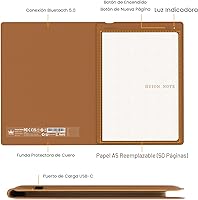 Vista 7 de HUION Note - Tableta de Dibujo Cuaderno Digital 2 en 1 con Lápiz sin Batería, Tableta de Papel Inalámbrica Bluetooth Almohadilla de Escritura