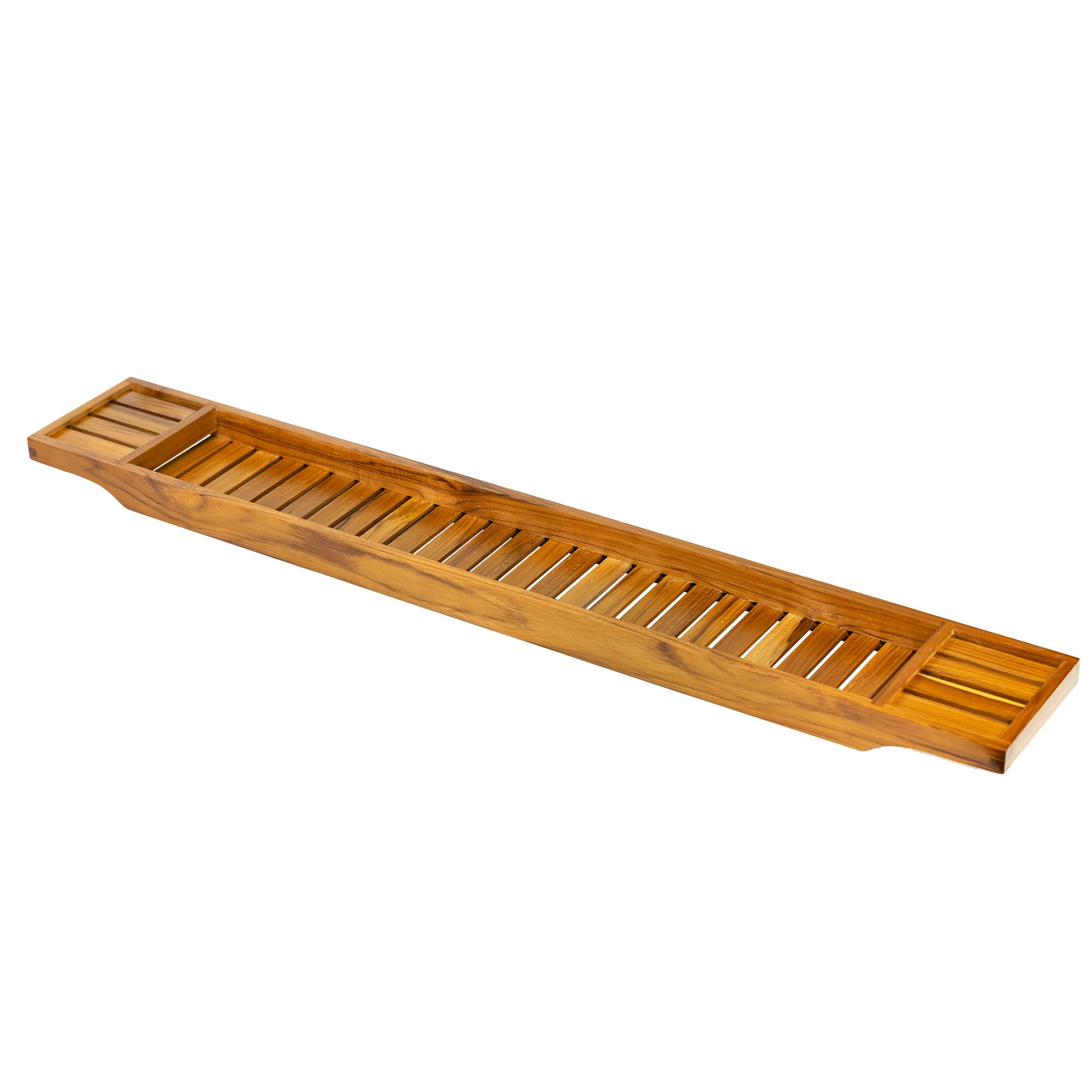 VaeFae Teak Bathtub Tray, Wooden Bath Caddy for Bathtub, Bath Tub Wood Table for Tub, 39.8" x 6" x 1.8"