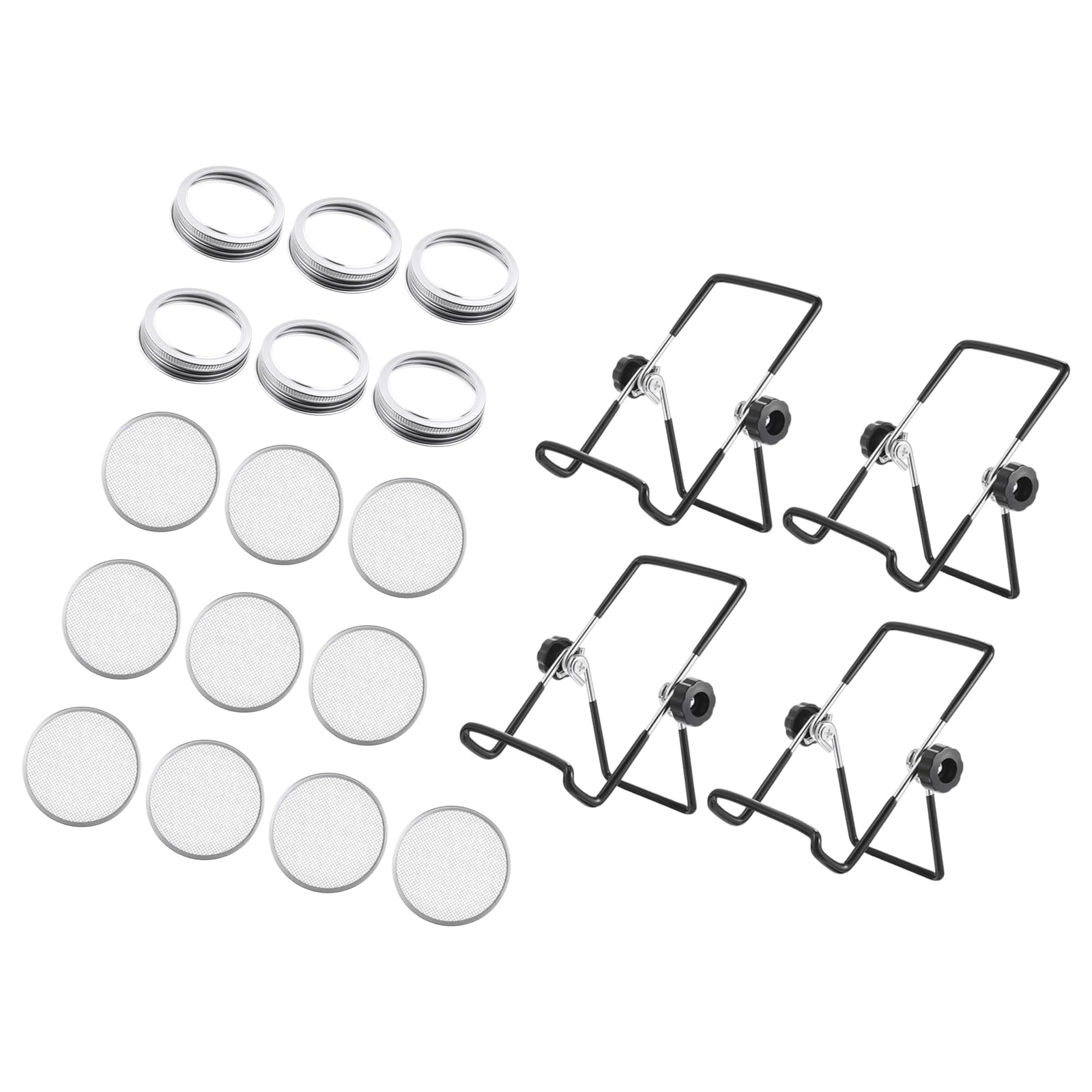 Kit germination acier inoxydable avec couvercles de rechange et supports de bocaux