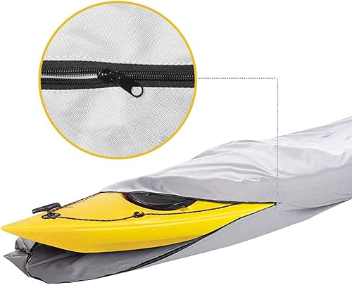 Miniatura 2 de i COVER Cubierta de kayak de 10 pies resistente al agua 600D para kayakcanoa que se adapta a kayak o canoa de hasta 10 pies de largo y ancho de haz