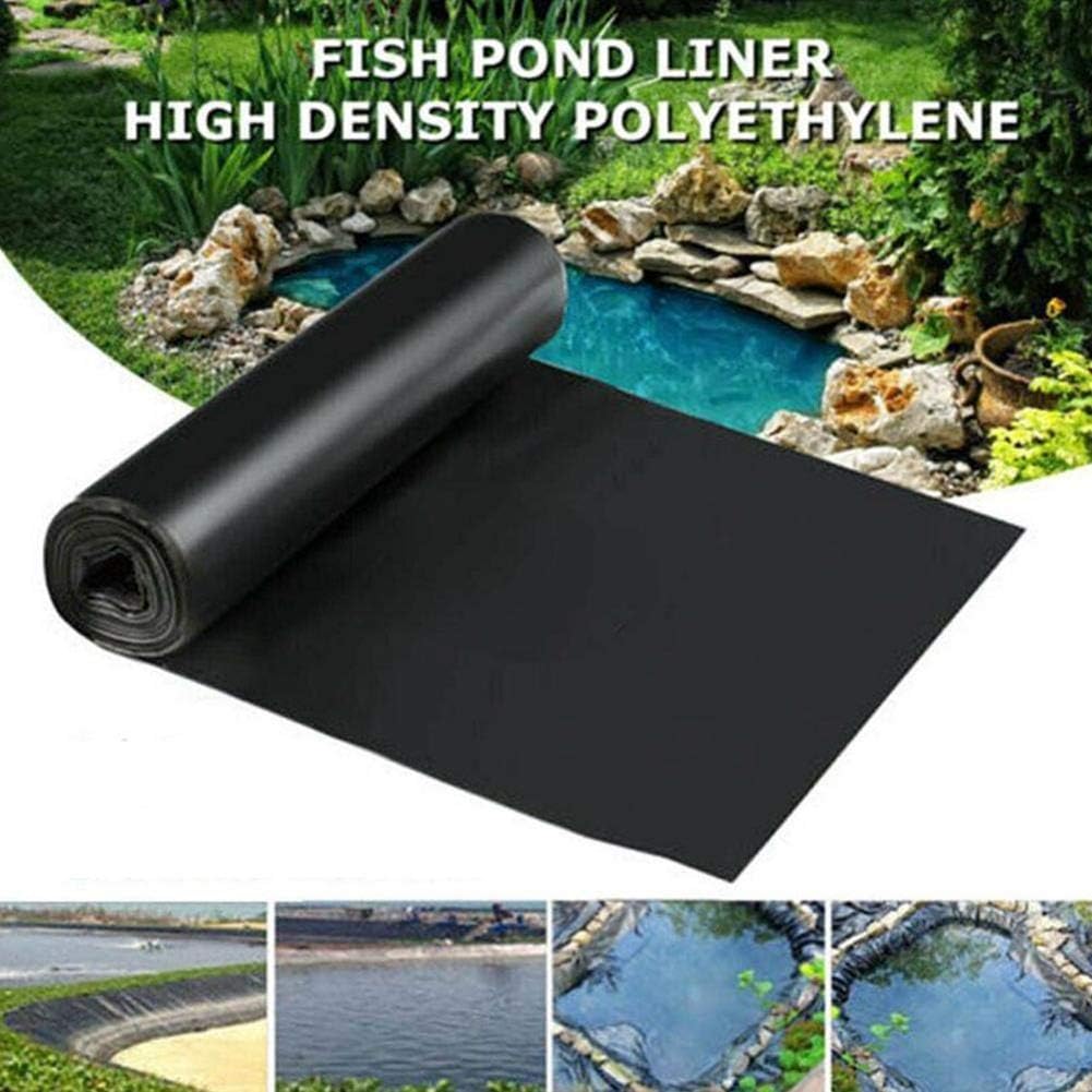0.6mm Thick Pond Liner - Puncture Resistant, UV Protected PVC Tarp for Fish & Plants, Customizable Black, 8x10m, Durable Water Garden Solution.
