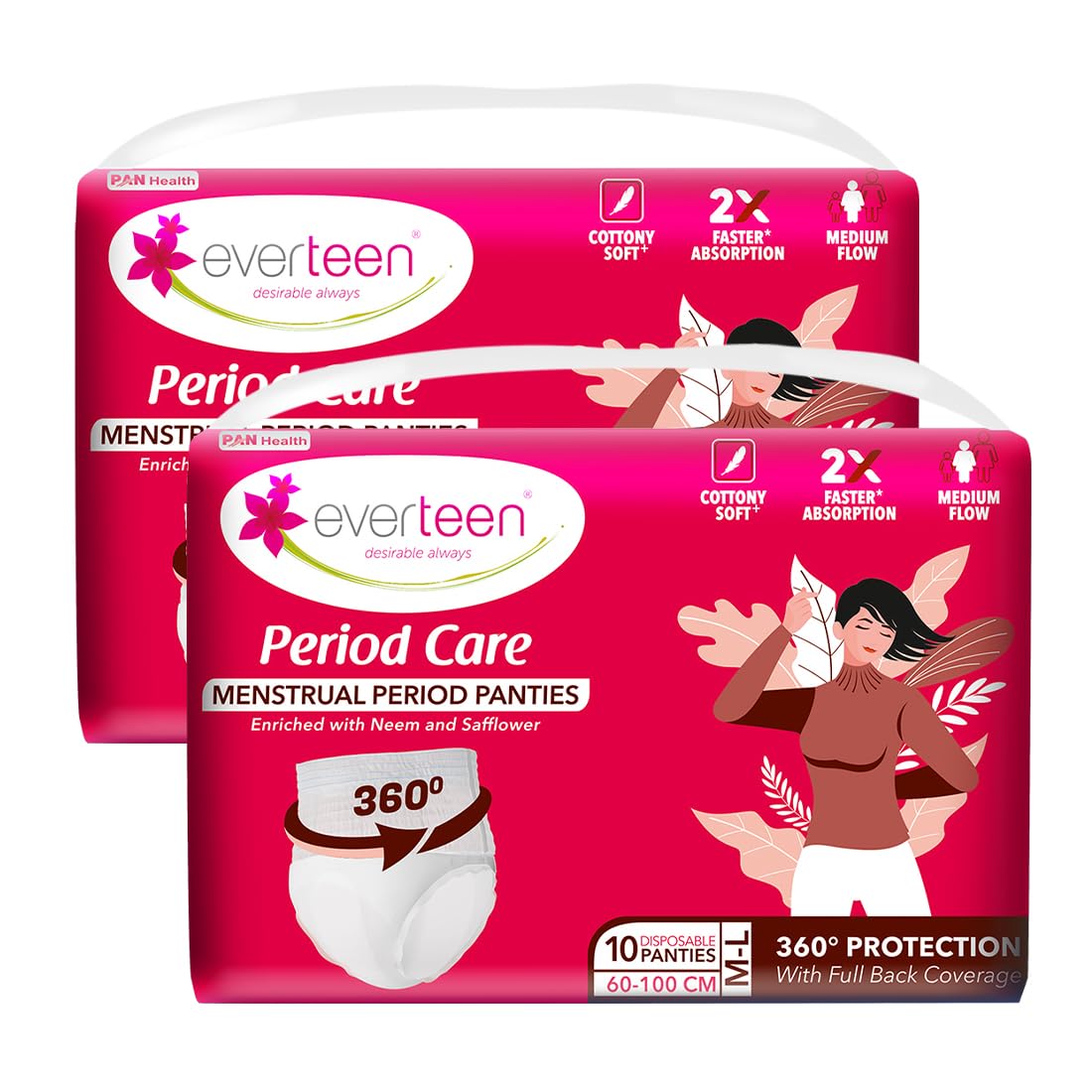 See full amazon price history chart for everteen Period Care M-L Disposable Period Panties For Women, Cottony Soft, Menstrual Sanitary Pads Panty Enriched with Goodness of Neem and Safflower – 2 Packs (10 Panties) 2x Faster Absorption, 360° Protection everteen Period Care M-L Disposable Period Panties For Women, Cottony Soft, Menstrual Sanitary Pads Panty Enriched with Goodness of Neem and Safflower – 2 Packs (10 Panties) 2x Faster Absorption, 360° Protection (B0D929X39V) Amazon Price History, Amazon Price Tracker