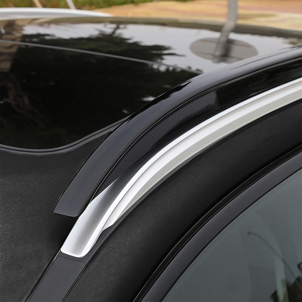 2Pcs Aluminum Roof Rack Rail Covers Fit for BMW X5 G05 2019 2020 2021 2022 2023 2024 2025 Upgrade Side Rail Bar Rooftop Cargo Carrier Luggage Rack Cover (Black)