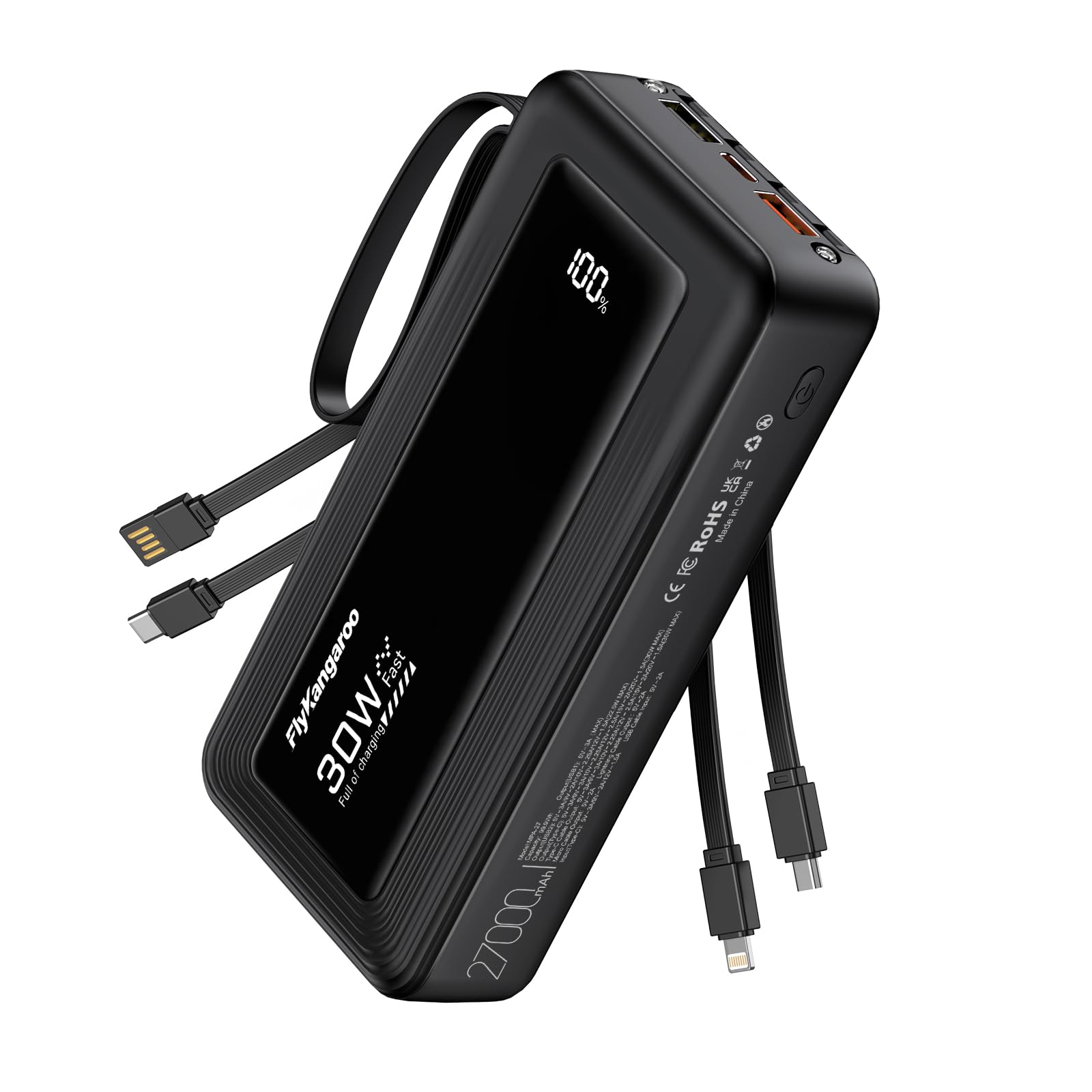 powerbank 27000mah usb c fast charging external batteries