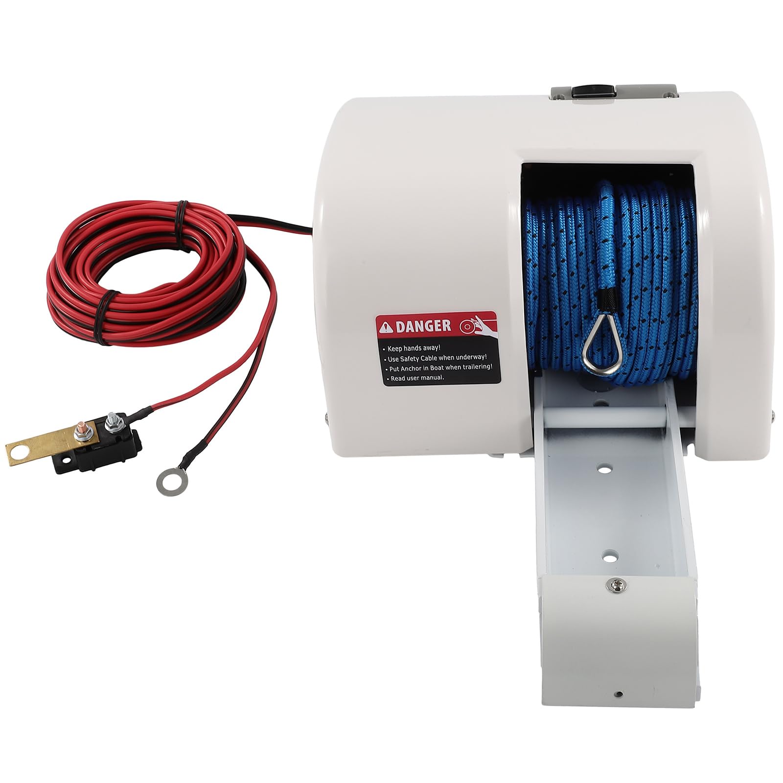 ROADFAR Include rullo di ancoraggio versione 12 V kit di telecomando senza fili 15,9 kg verricello di ancoraggio elettrico per barche di acqua salata ideale per barche e rimorchi da 6,7 m