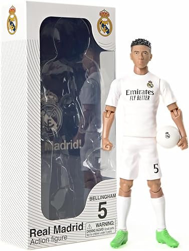 Miniatura 9 de Banbo Toys Real Madrid CF Kylian Mbappe Figura de acción de fútbol coleccionable de 8 pulgadas