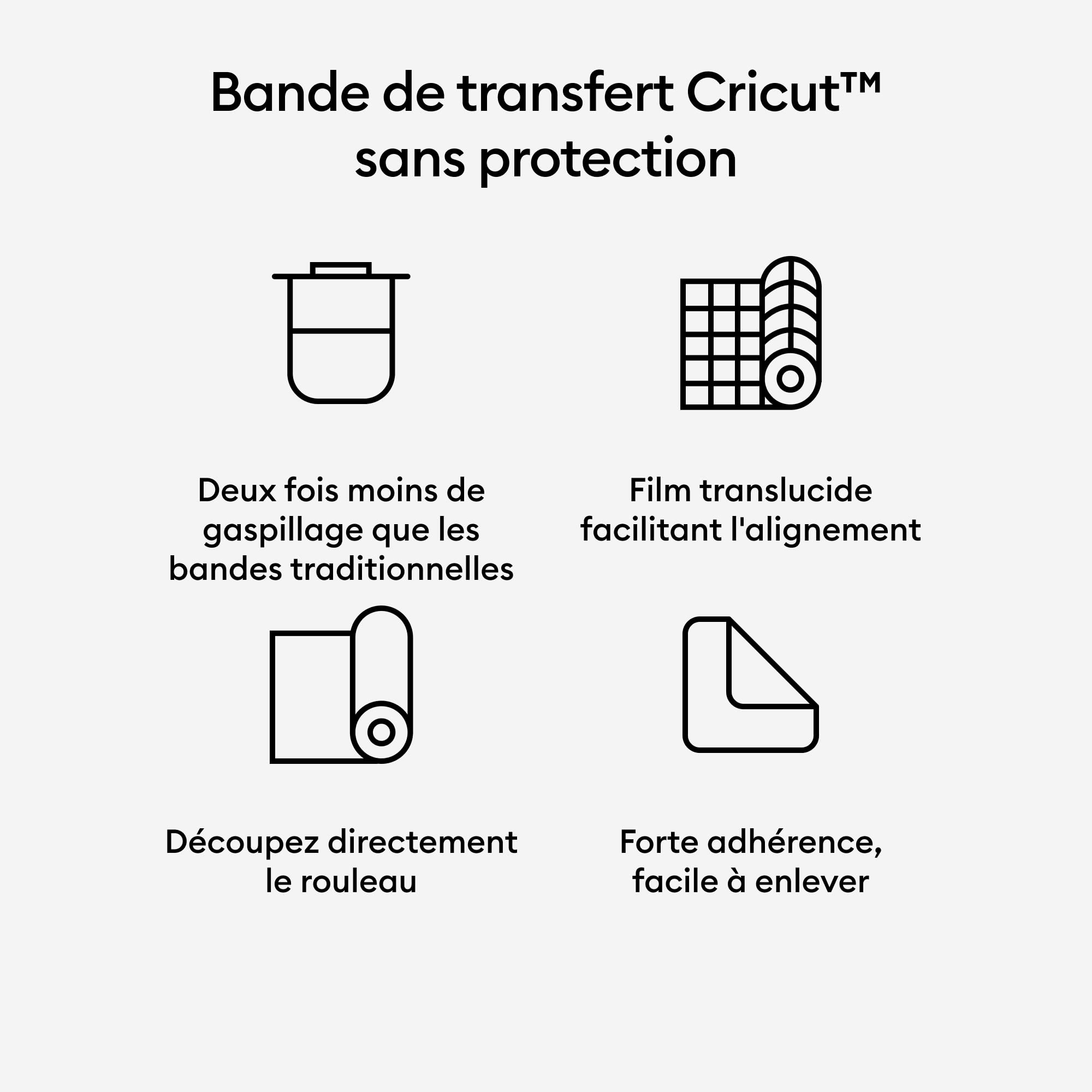 Cricut Ruban de Transfert Non Revêtu 9.1m (30 pieds)