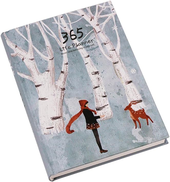 Creative Notebook Hard Cover 365 Days Yearly Monthly Daily Planner Organizer Cute Diary
