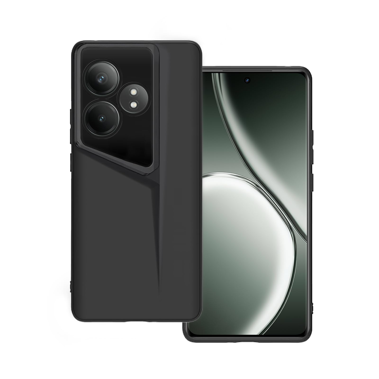 Amazon Brand - Solimo Rubber Ultra-Thin Blade Runner Series Matte Finished Camera Protection Soft Back Cover for Realme GT 6 | Realme GT 6T 5G - Black-image-10