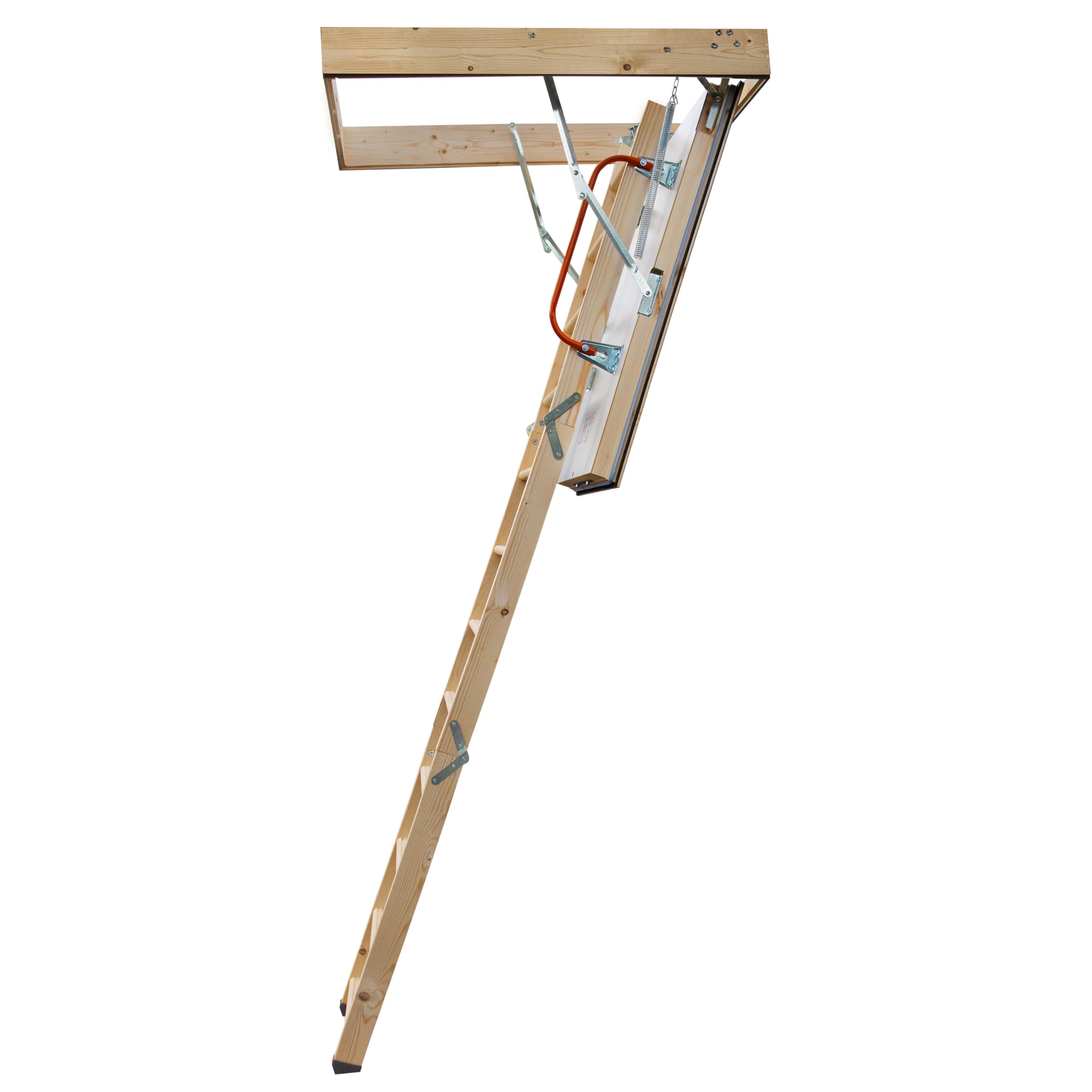 4IQ Dachbodentreppe 120x80 cm - Bodentreppe Gedämmt - U-Wert 0,44 - Raumhöhe bis 280 cm - Inkl. Handlauf 75 cm