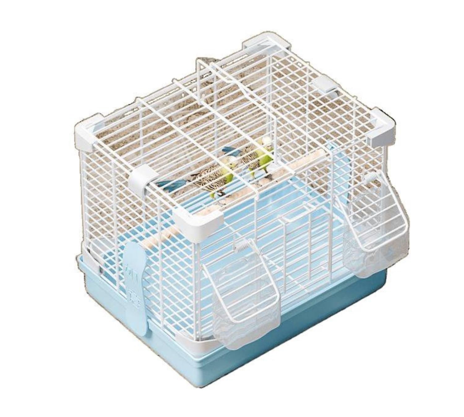 Gabbia per uccelli Gabbia Canarini Gabbia For Uccelli In Metallo Con Maniglia, Da Viaggio For Pappagalli, Conuri, Calopsitte Voliera Robusta(Blue)