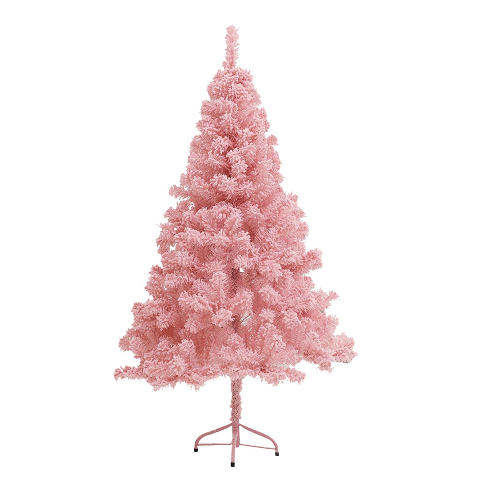 ATORSE® Pink Large Artificial Christmas Tree for Home Decoration Easy Assembly 150Cm