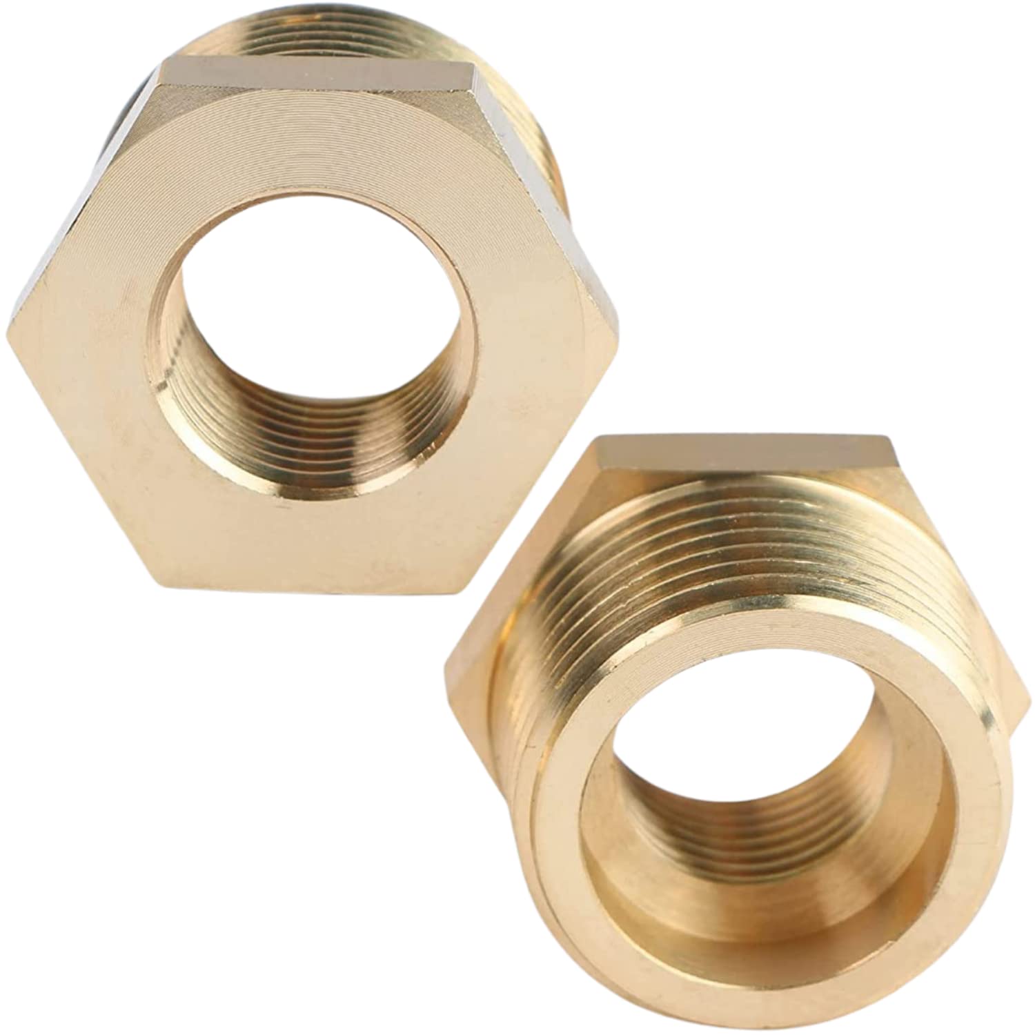TAISHER 10PCS Brass Reducer Hex Bushing - 1/2" NPT Male To 1/8" NPT Female Threaded Pipe Adapter - View #11