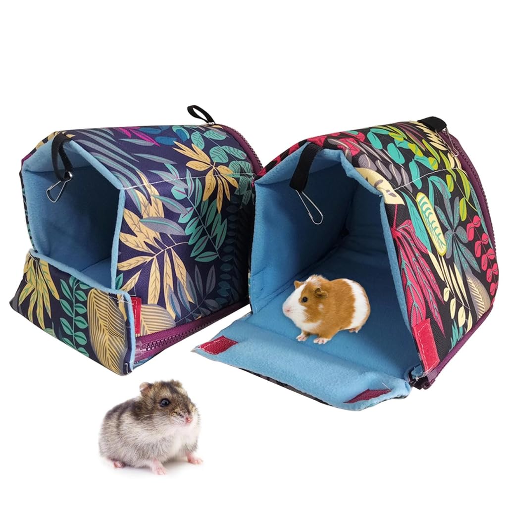 XAGMODSHN Hamster Hammock Winter Warm Cotton Small Pet Cage Sleep Nest Bed for Guinea Pigs Hedgehog Squirrel Cage Accessories