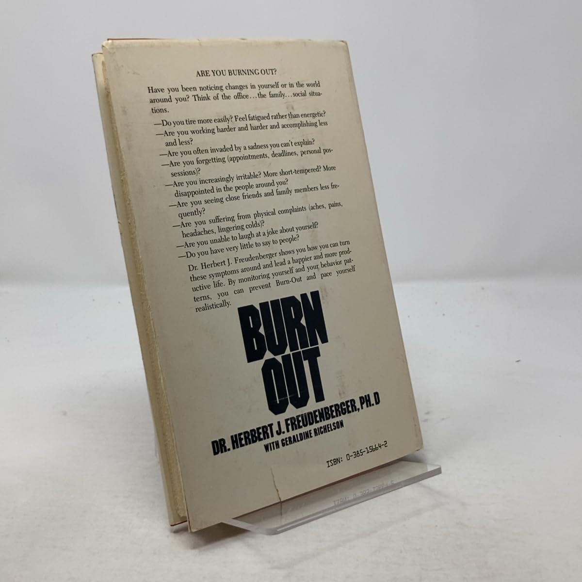 Burnout: The High Cost of High Achievement