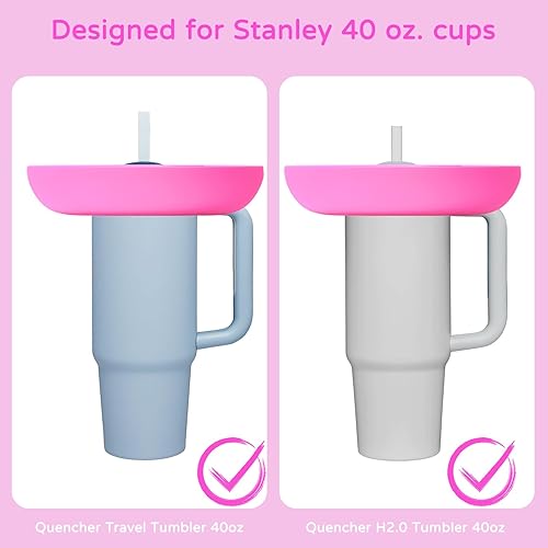 Miniatura 5 de Bandeja de aperitivos para Stanley, bandeja de aperitivos compatible con Stanley Cup de 40 onzas con asa, tazón reutilizable para aperitivos Stanley