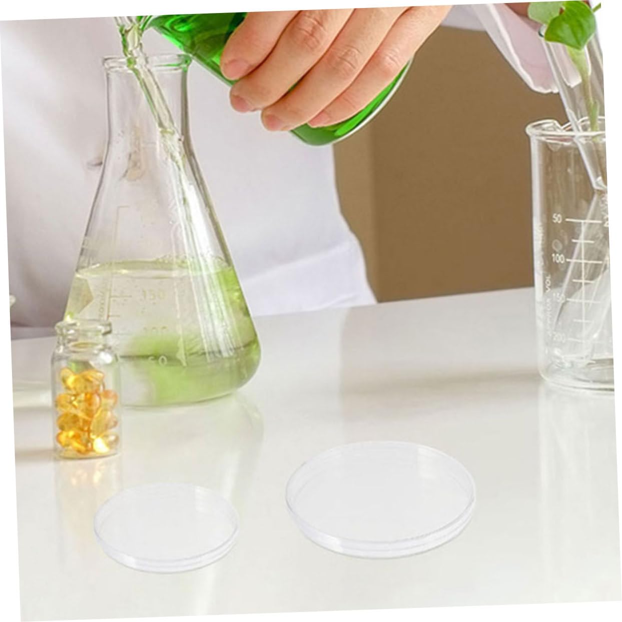 PRETYZOOM 5 Set Piastra Petri in Plastica Coltura Cellulare Tessuto Piastra Di Coltura Tissutale Piastra Di Trasferimento Attrezzatura Di Laboratorio Piastre Da Laboratorio 10 Pezzi * 5
