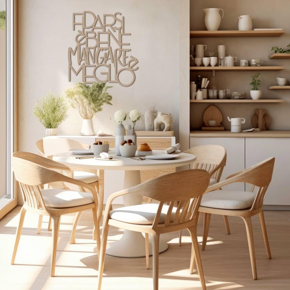 Letras de madera para colgar en la pared, diseño de fiar es bueno, hecho a mano, con frases de madera para colgar en la cocina