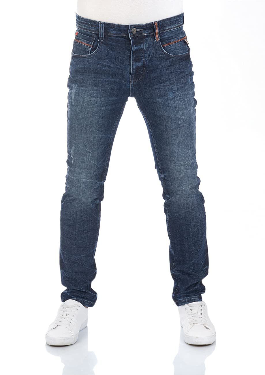 riverso RIVCaspar - Jeans da Uomo Slim Fit, in Denim Elasticizzato, Colore Nero, Blu, Grigio, w29 w30 w31 w32 w33 w34 w36 w38