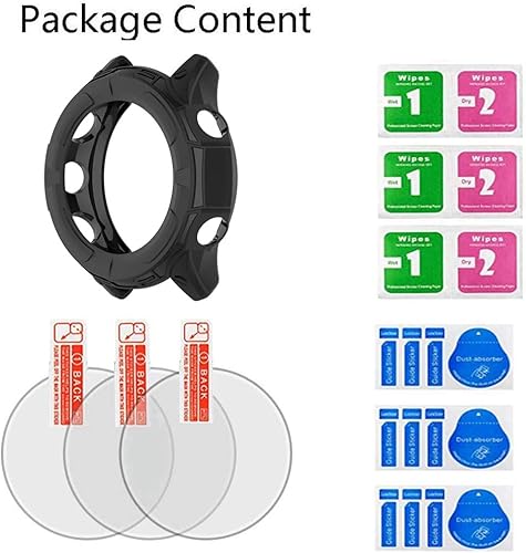 Miniatura 5 de Protector de pantalla de reloj (3+1 unidad) compatible con Garmin Forerunner 955/955 Solar, película de vidrio templado, antiarañazos, cobertura