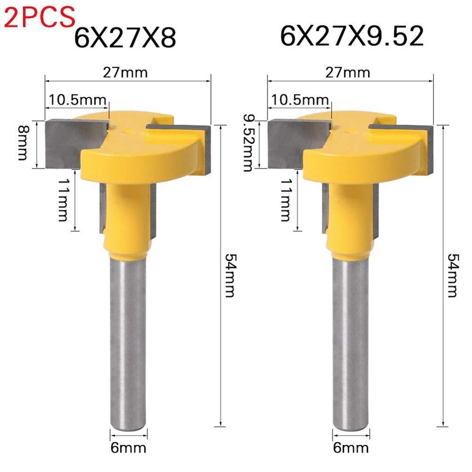 Zkenyao-Router Bit 1pcs T-Slot Slotting Router Bit - 8
