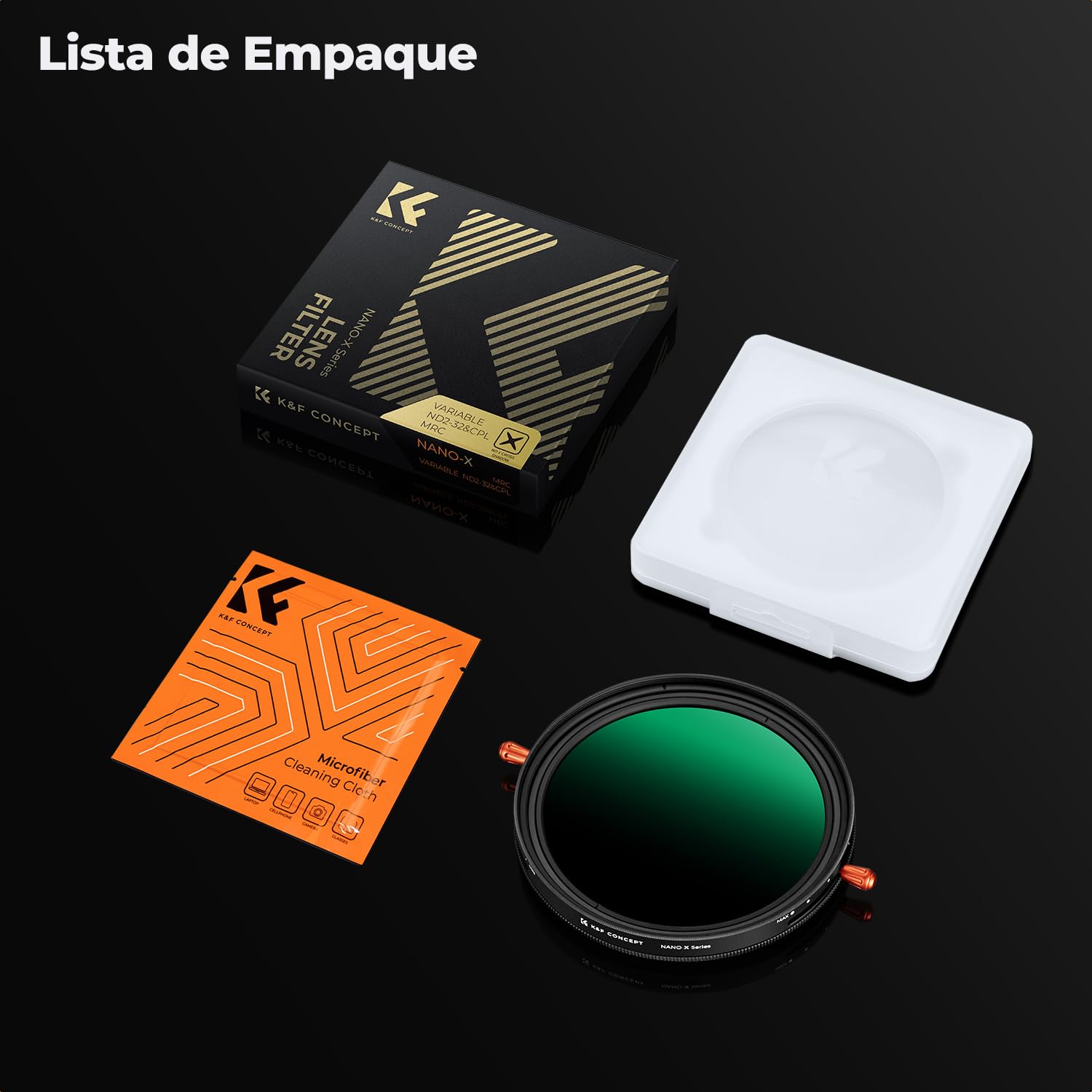 K&F CONCEPT Nano-Xcel 58MM Filtro CPL & ND2-32, 2 en 1 Filter Polarizador & Densidad Neutra Variable para Cámara Lente NO X Spot con Estuche de Filtro de Vidrio Óptico con 28 Capas Revestimiento Nano