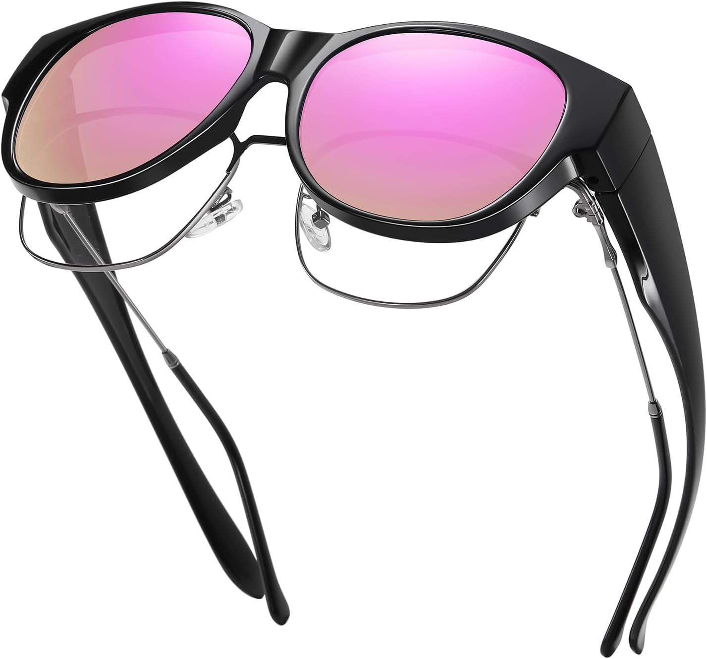 HAOLOTA Fit Over Glasses Sunglasses for Women Polarized, Trendy Cat Eye Sunglasses Wear Over Glasses, UV Protection - Image 9