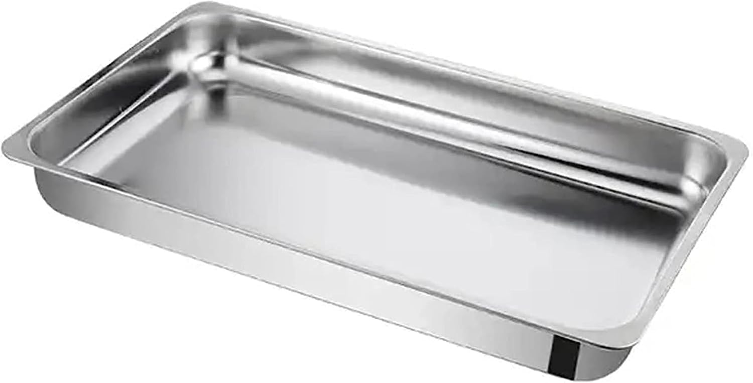 XENITE Catering Food Heater - Round Buffet Hot Plate, Space Heater, Glass Plate, Water Plate, Fuel Rack, Suitable for Buffets, Weddings, Banquets, Catering Events(Size:9L,Color:Double B)