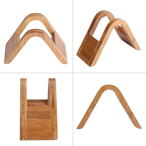 Miniatura 7 de Soporte de papel de filtro de café, soporte para filtros de café de cono de bambú, dispensador de filtro de café, dispensador para el hogar, cocina,